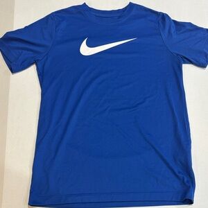 Nike Big Boys L (10-12)  Royal Blue Short Sleeve Dri-Fit  Tee